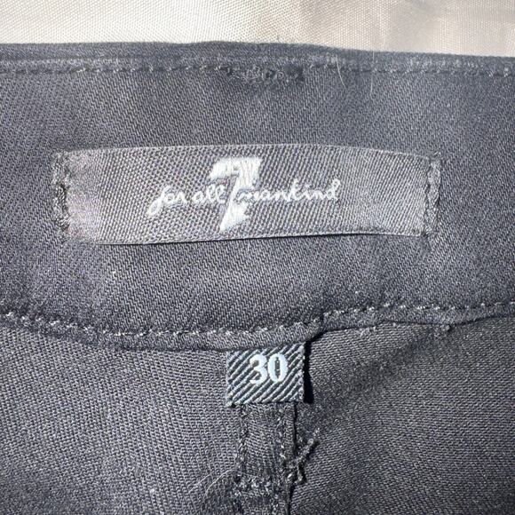 7 For All Mankind Side Zip High Waist Skinny Jeans in B(air) Black with Velvet - Picture 5 of 11